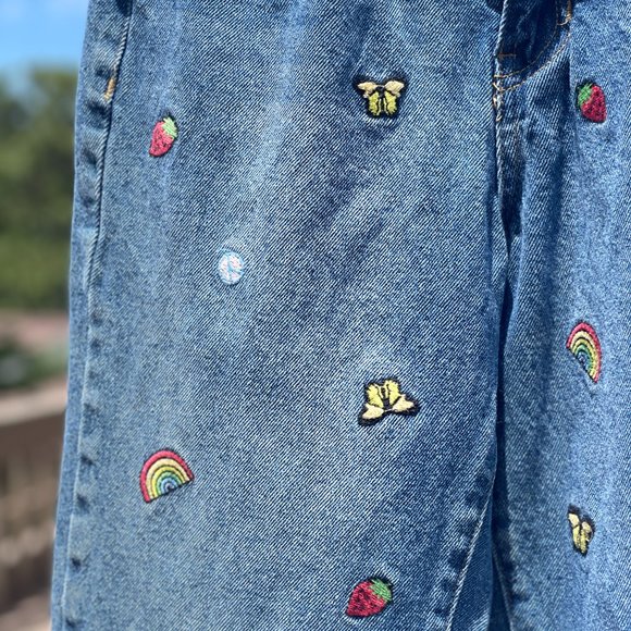 Nordstrom BP Embroidered Straight Leg Mid-Rise Jeans NWOT - Picture 4 of 6